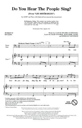 Do You Hear the People Sing SATB - arr. Ed Lojeski