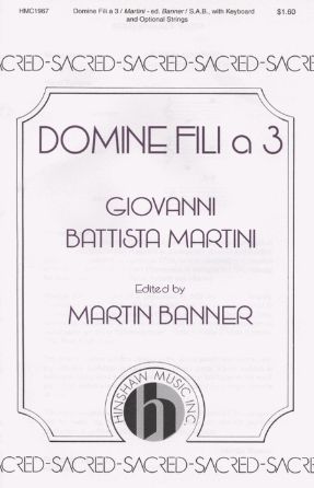 Domine Fili SAB - Giovanni Battista Martini, Ed. Martin Banner
