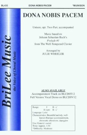 Dona Nobis Pacem 2-Part - Arr. Julie Wheeler