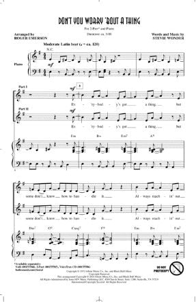 Don't You Worry ‘Bout A Thing 2-Part - Arr. Roger Emerson