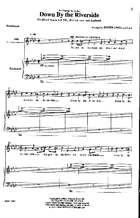 Down By The Riverside SATB - Arr. Roger Ames