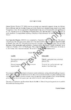 Ecce Sacerdos Magnus SATB - Johann Michael Haydn, Ed. Martin Banner