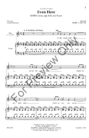 Even Here SATB - Mark A. Miller