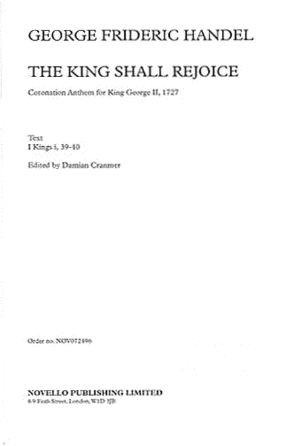Exceeding Glad (The King Shall Rejoice HWV 260, N. 2) - Handel