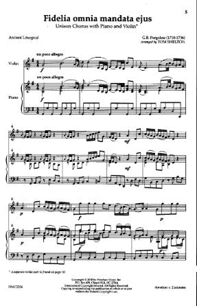 Fidelia Omnia Mandata Ejus Unison - Arr. Tom Shelton