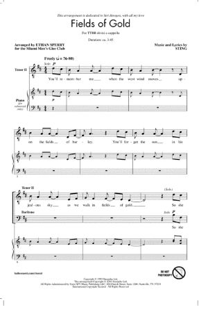 Fields Of Gold TTBB - Arr. Ethan Sperry