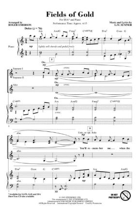 Fields Of Gold SSA - Arr. Roger Emerson