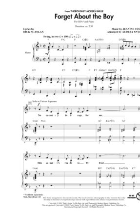 Forget About The Boy SSA (TTB) - Arr. Audrey Snyder