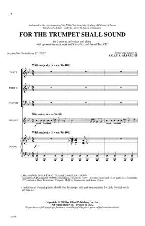 For The Trumpet Shall Sound 3-Part Mixed - Sally K. Albrecht