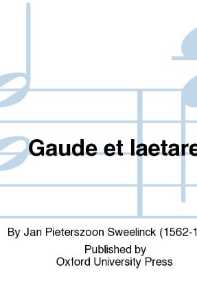 Gaude Et Laetare SSATB - Jan Pieterszoon Sweelinck Ed. Michael J. Kornelsen