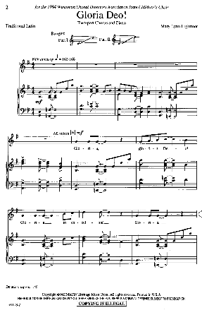 Gloria Deo 3-Part Mixed - Mary Lynn Lightfoot