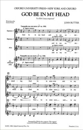 God Be In My Head SSA - John Rutter