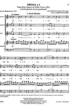 Gratias Agimus Tibi (Messa A 3) SSA - Puccini, Ed. Martin Banner