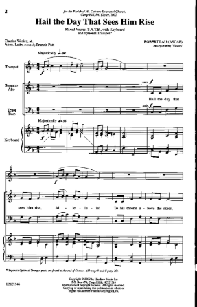 Hail The Day That Sees Him Rise SATB - Robert Lau
