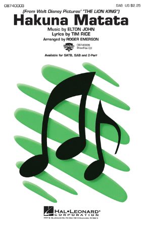Hakuna Matata SAB - Arr. Roger Emerson