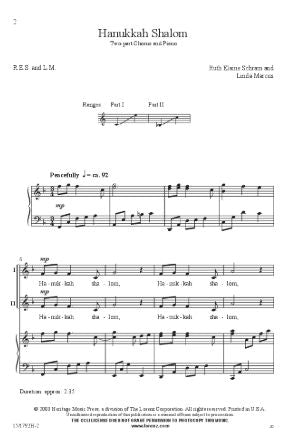 Hanukkah Shalom 3-Part Mixed - Ruth Elaine Schram and Linda Marcus