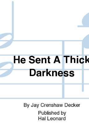 He Sent A Thick Darkness (Israel In Egypt HWV 54 N. 8) SATB - Handel