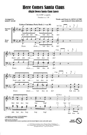 Here Comes Santa Claus SATB - arr. Kirby Shaw