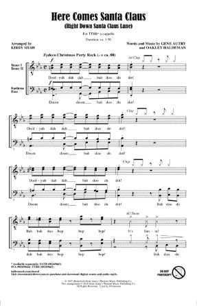 Here Comes Santa Claus TTBB - Arr. Kirby Shaw