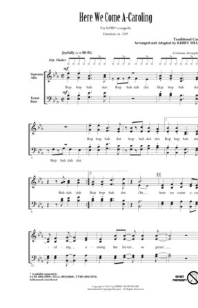 Here We Come A-Caroling SATB - Arr. Kirby Shaw
