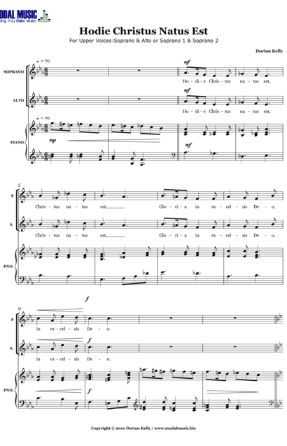 Hodie Christus Natus Est SATB - Dorian Kelly