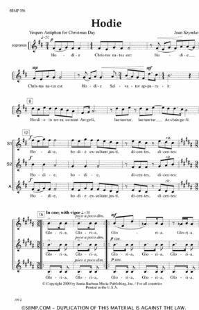 Hodie SSAA - Joan Szymko