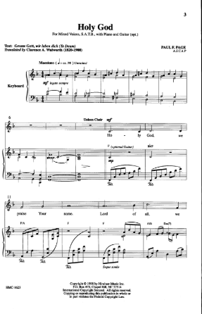 Holy God SATB - Paul F. Page