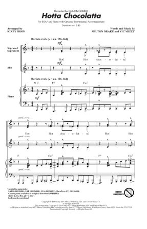 Hotta Chocolatta SSA - Arr. Kirby Shaw