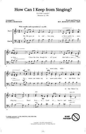 How Can I Keep From Singing SAB - Arr. Russell Robinson