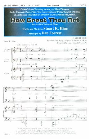 How Great Thou Art SATB - Arr. Dan Forrest