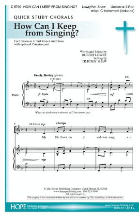 How Can I Keep From Singing 2-Part - Arr. Timothy Shaw