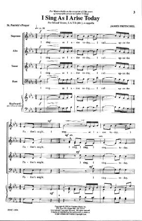 I Sing As I Arise Today SATB - James Fritschel