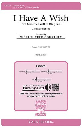 I Have a Wish SSA - Arr. Vicki Tucker Courtney