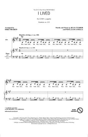 I Lived SATB - Arr. Deke Sharon