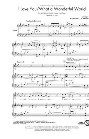 I Love You-What A Wonderful World SATB - Arr. Craig Hella Johnson