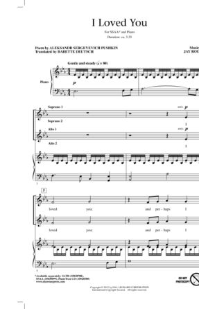 I Loved You SSAA - Jay Rouse