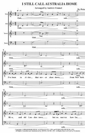 I Still Call Australia Home SATB - Peter Allen