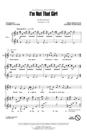 I'm Not That Girl SSA - arr. Audrey Snyder