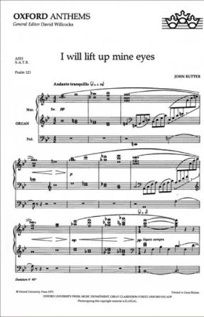 I will lift up mine eyes SATB - John Rutter