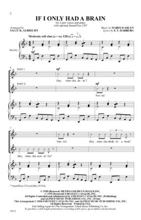 If I Only Had A Brain 2-Part - Arr. Sally K. Albrecht
