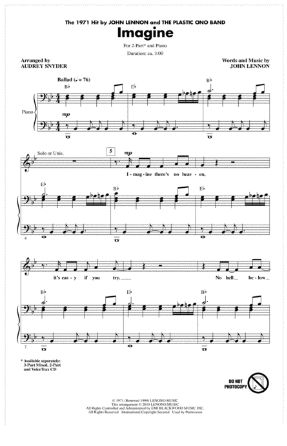 Imagine 2-Part (TB) - arr. Audrey Snyder