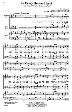 In Every Human Heart SATB - James E. Green & Valerie Showers Crescenz
