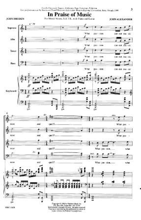 In Praise Of Music SATB - John Alexander