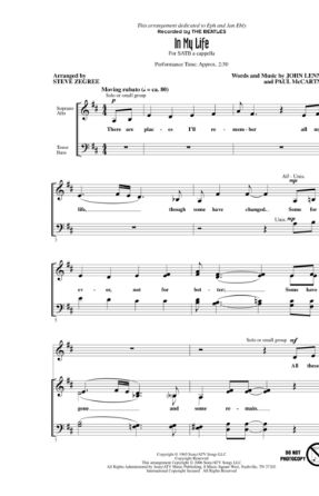 In My Life SATB - Arr. Steve Zegree