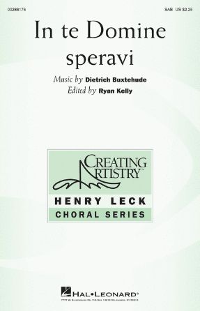 In Te Domine Speravi SAB - Dietrich Buxtehude, Ed. Ryan Kelly