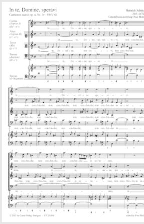 In Te, Domine, Speravi - Schutz
