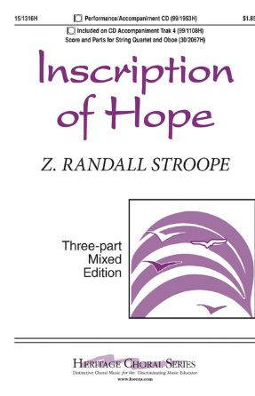 Inscription Of Hope 3-part Mixed - Z. Randall Stroope