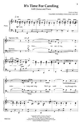 It's Time For Caroling SAB - Valerie Showers Crescenz