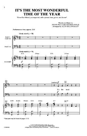 It's The Most Wonderful Time 3-Part Mixed - arr. Alan Billingsley