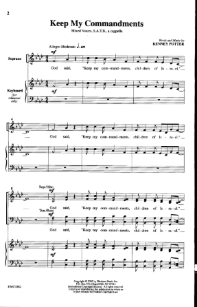 Keep My Commandments SATB - Kenney Potter